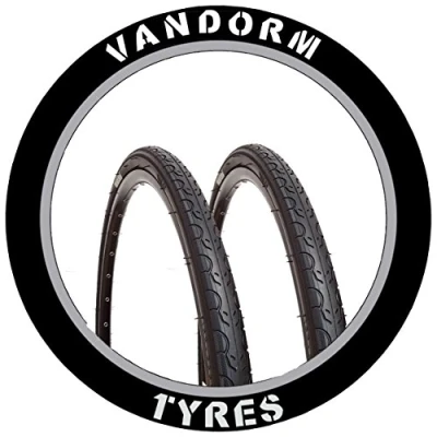 Image of Vandorm MTB Slick 26&quot; x 1.25&quot; Sprint Mountain Bike Commuting Pair of Tyres part