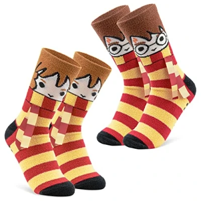 Image of Harry Potter Fluffy Socks Womens, Multipack Slipper