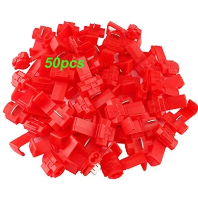 Image of QitinDasen 50Pcs Quick Splice Wire Connectors, Terminal, Electrical Connector, Connector Branch (Red)