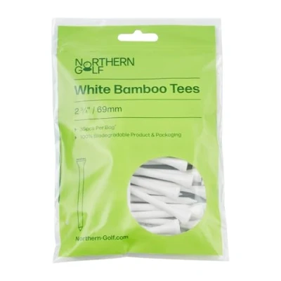 Image of Northern Golf White Bamboo Tees (2 3/4&quot; / 69mm 35 Per Pack)