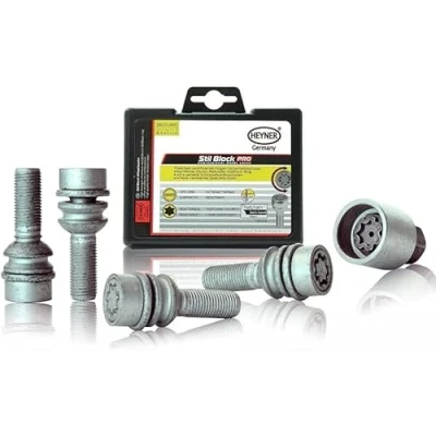 Image of Fits Toyota Aygo Models 2005 To 2024 Heyner Germany Stil Block PRO Locking Wheel Nuts 12x1.5 866/5