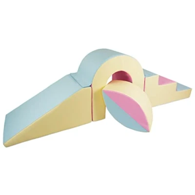 Image of Velinda The bridge climbing set, soft play, oft toys, child,fun,soft play indoor,outdoor (COLOUR: pink, blue, yellow (pastel))