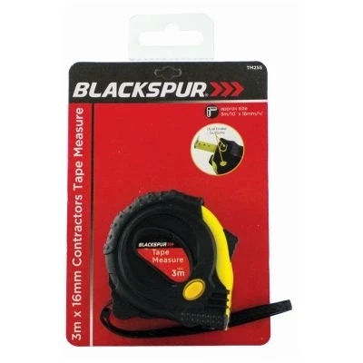 Image of Yellow Dual Blade 3m x 16mm Retractable Tape Measure By Blackspur