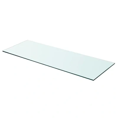 Image of vidaXL Shelf Panel Clear Tempered Glass 80x30 cm Size Modern and Sturdy Display Feature Easy to Clean 15 kg Load Capacity