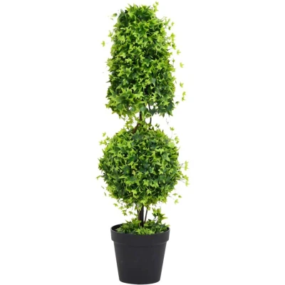 Image of vidaXL Artificial Boxwood Plant with Pot Green 100 cm
