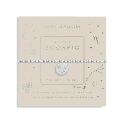 Image of Joma Jewellery STAR SIGN A LITTLE SCORPIO Silver Plated 17.5cm stretch Bracelet
