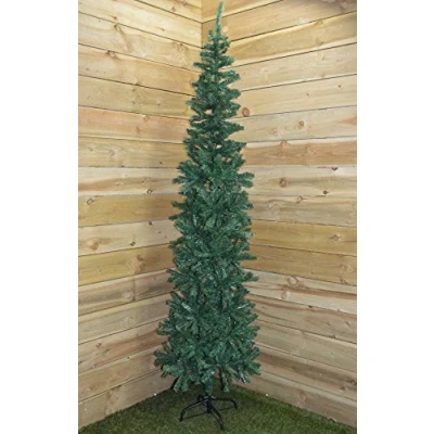 Image of 2.2m (7.5ft) Plain Green Spruce Pine Slim Christmas Tree