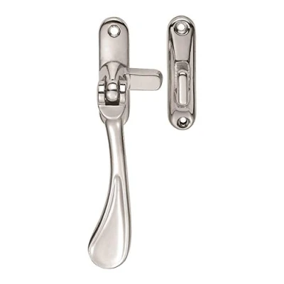 Image of VICTORIAN REVERSIBLE CASEMENT FASTENER WITH HOOK &amp; MORTICE PLATE