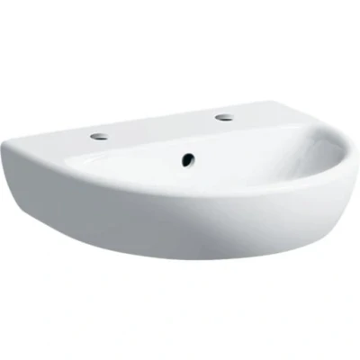 Image of Geberit Selnova Hand Rinse Basin 2 Tapholes White 450mm X 360mm 501.409.00.6