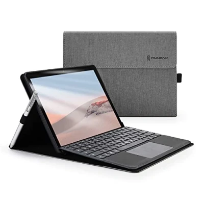 Image of Omnpak Case for Surface Go 4 2023 / 3 2021 2 2020 2018 with Stylus Holder, Multiple Angle Polyester Slim Lightweight Cover, Compatible Type Cover Keyboard