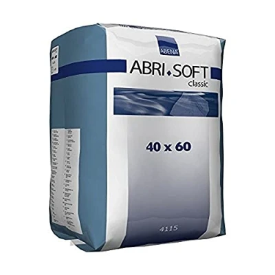 Image of ABENA Abri Soft Classic Disposable Incontinence Bed Pads, Eco Labelled Underpads, Leak Protection, &amp; Secure Protectors For 40x60cm, 900ml Absorbency, 60PK