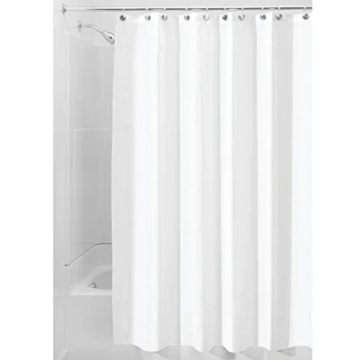 Image of InterDesign Water Proof Mold and Mildew Resistant Fabric Shower Stall Curtain, 54 78 Inch, White, Polyester
