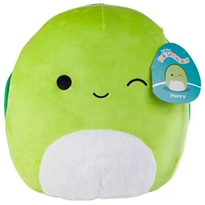 Image of Squishmallows Original 10 Inch Henry The Turtle Sea Squad Official Jazwares Plush Collectible Soft &amp; Squishy Stuffed Animal Toy Add to Your Gift for Kids, Girls Boys