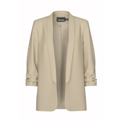 Image of Pieces Pcbosella Blazer, Women&#039;s, Size: XXL, White pepper