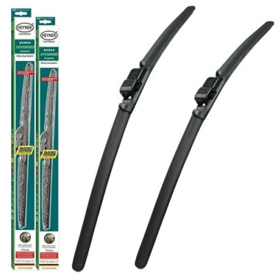 Image of HEYNER Germany Fits Skoda Octavia Models 2005 To 2013 Aeroflat Replacement Front Wiper Blades 24&quot;19&quot; HH2419SL