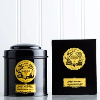 Image of Mariage Frères JASMIN MANDARIN® Black classical sealed 100gr canister / tin