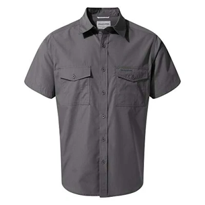 Image of Craghoppers Mens Kiwi Short Sleeve Hiking Shirt, Ombre Blue, L EU