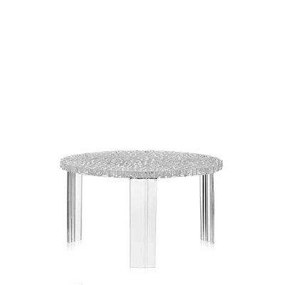 Image of Kartell 08500B4 T Table Furniture, Grey/Transparent, 50 x 28 cm