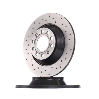 Image of 4F0615601E Brake disc BREMBO XTRA LINE 08.8843.2X 302mm 12mm 5 Perforated, solid Coated AUDI: A6 C6 Saloon, Avant