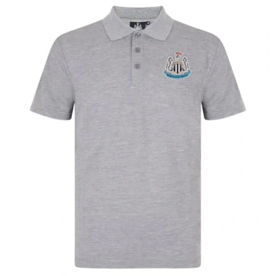 Image of Newcastle United FC Official Football Gift Mens Crest Polo Shirt Grey XXL