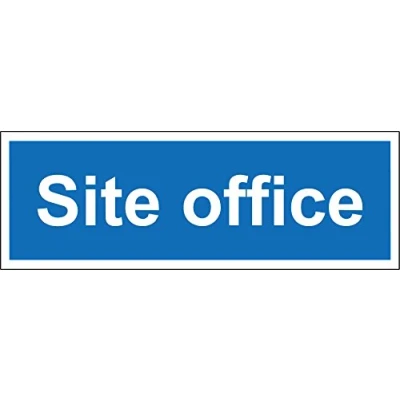 Image of Construction Site Safety Office Sign Self Adhesive Sticker 300mm x 100mm