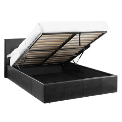Image of Direct Furniture Suppliers 4ft6 Double Faux Leather Ottoman Under Storage Bed