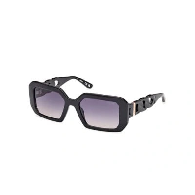 Image of Guess Woman GU00110 01B Sunglasses Injected Black Grey Geometric Normal Shaded