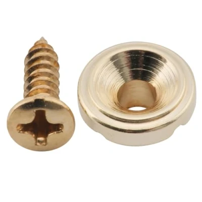 Image of Musiclily Pro Steel Vintage Round Telecaster String Guide Retainer Tree for Tele Style Electric Guitar, Gold
