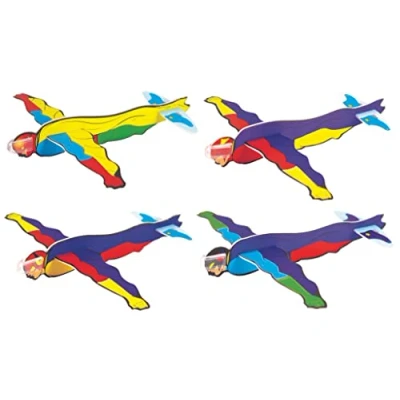 Image of Anila&#039;s Complete Superhero Themed 10 Party Bag Fillers &amp; Favours Assorted Gliders. (Ideal for Children Aged 3 8)