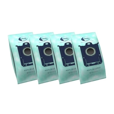 Image of AEG GR206S s Bag Anti Allergy Vacuum Cleaner Bags VX4, VX6, VX7, VX8, AB61 (4 Synthetic Dust Bags, High Filter Performance, Reduces Pollen, Mites and Allergens, Ideal for Sufferers)