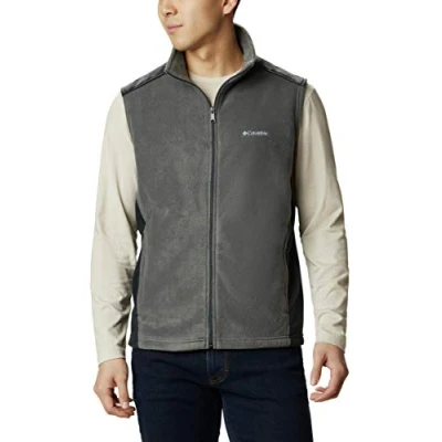 Image of Columbia Men&#039;s Steens Mountain Vest Fleece, Grill/Black, S