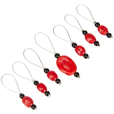 Image of KNIT PRO Zooni: Bead Stitch Markers: Tangerine