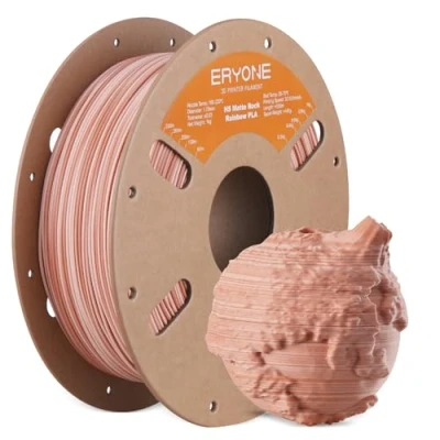 Image of ERYONE High Speed Matte Twist PLA Filament 1.75mm +/ 0.03mm, 3D Printer Filament, 1kg(2.2lbs)/Spool, Fast Color Change Multicolor Rainbow PLA, Rock Navajo Clay