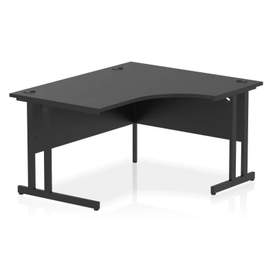 Image of Impulse 1400 RH Crescent Desk Black Top Cantilever Leg