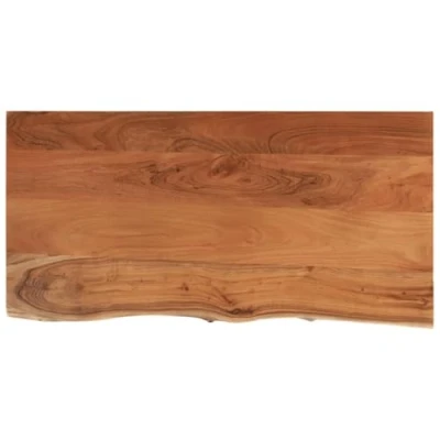 Image of vidaXL Rectangular Solid Acacia Wood Table Top with Live Edge and Natural Finish Versatile 80x40 cm for Home Commercial Use