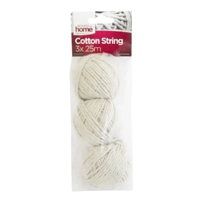 Image of Heavy Duty Home Garden 3pk Cotton String 25mtr per ball = 75mtr total