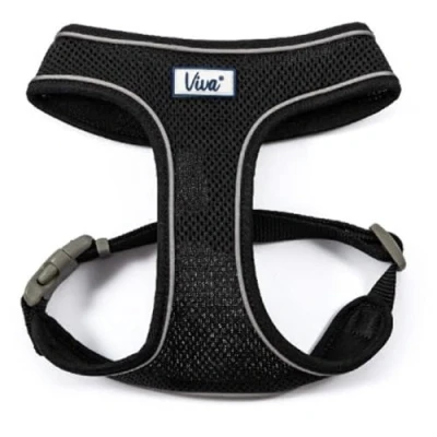 Image of Ancol Viva Lightweight Breathable Comfort Mesh Dog Harness Black Size Small (Fits Girth 34 45 cm)