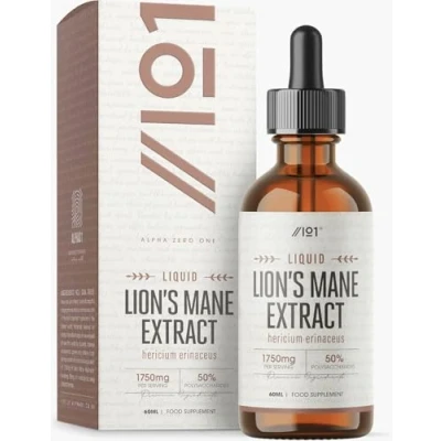 Image of Lions Mane Drops High Strength 50% Polysaccharides Extract Supplement (Not Capsules) 60ml (1 Month Supply) Vegan &amp; Vegetarian Friendly by Alpha01