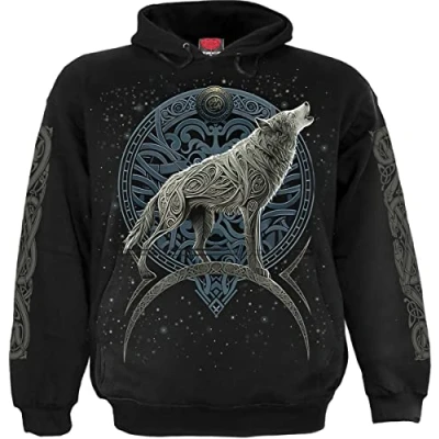 Image of Spiral Celtic Wolf Hoody Black 4XL