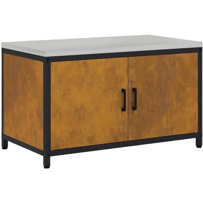 Image of Kitchen Storage Cabinet with Shelf Door Rusty Weathering steel vidaXL