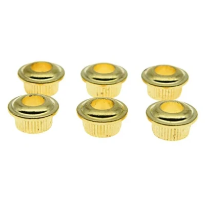 Image of KAISH Metal Gold 10mm Vintage Guitar Tuning Keys Conversion Bushings Adapter Ferrules