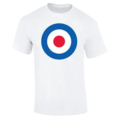 Image of Flip Mens Mod Target Retro Mods T Shirt White (M)
