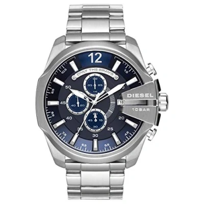Image of Diesel Watch for Men Chief Series, Quartz Chronograph Movement, 51 mm Silver Stainless Steel Case with a Strap, DZ4417