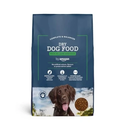 Image of by Amazon Complete Dry Dog Food for Adult Dogs, Rich in Lamb and Rice, 1 Pack of 5kg