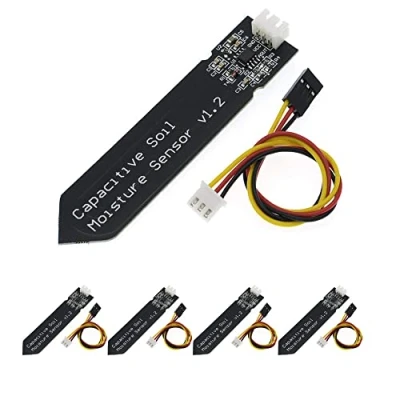 Image of Fasizi 5pcs Capacitive Soil Moisture Sensor Corrosion Resistant for Arduino Detection Garden Watering DIY