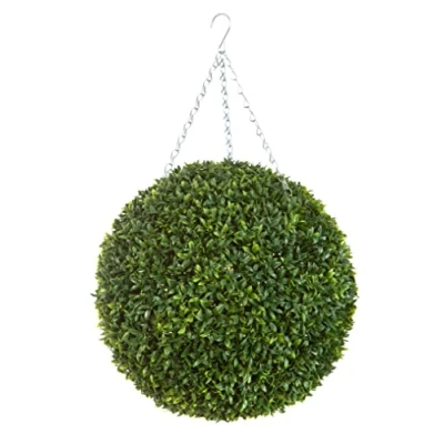 Image of Best Artificial 38cm Green Olive Hanging Topiary Ball