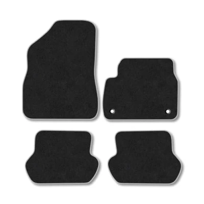 Image of Car Mats Compatible with Citroen Ds5 (2012 2015) Tailored Fit Grey Carpet Floor Set Accessory Custom 4 Pieces Anti Slip Backing &amp; Binding Trim Edge