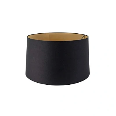 Image of Cotton Lampshade Black 45/50/28 with Gold Interior