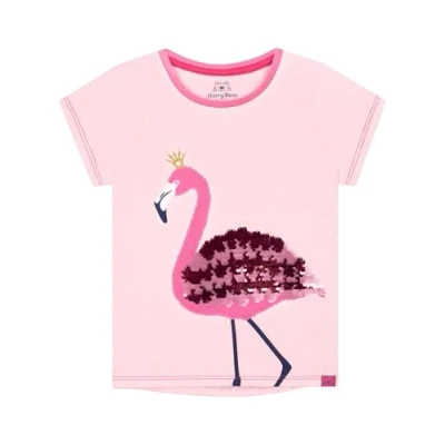Image of Harry Bear Girls T Shirt Flamingo Pink 5 6 Years