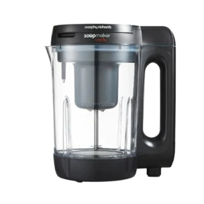 Image of Morphy Richards 1.6L Clarity Soup Maker, Portion Control, 9 Featured Settings, Smart Response Technology, Keep Warm, and Smoothie White &amp; Black, 501050